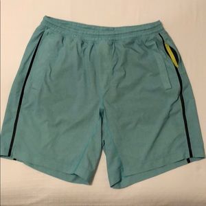 Teal Green Lululemon Pace Breaker Shorts w/ Liner